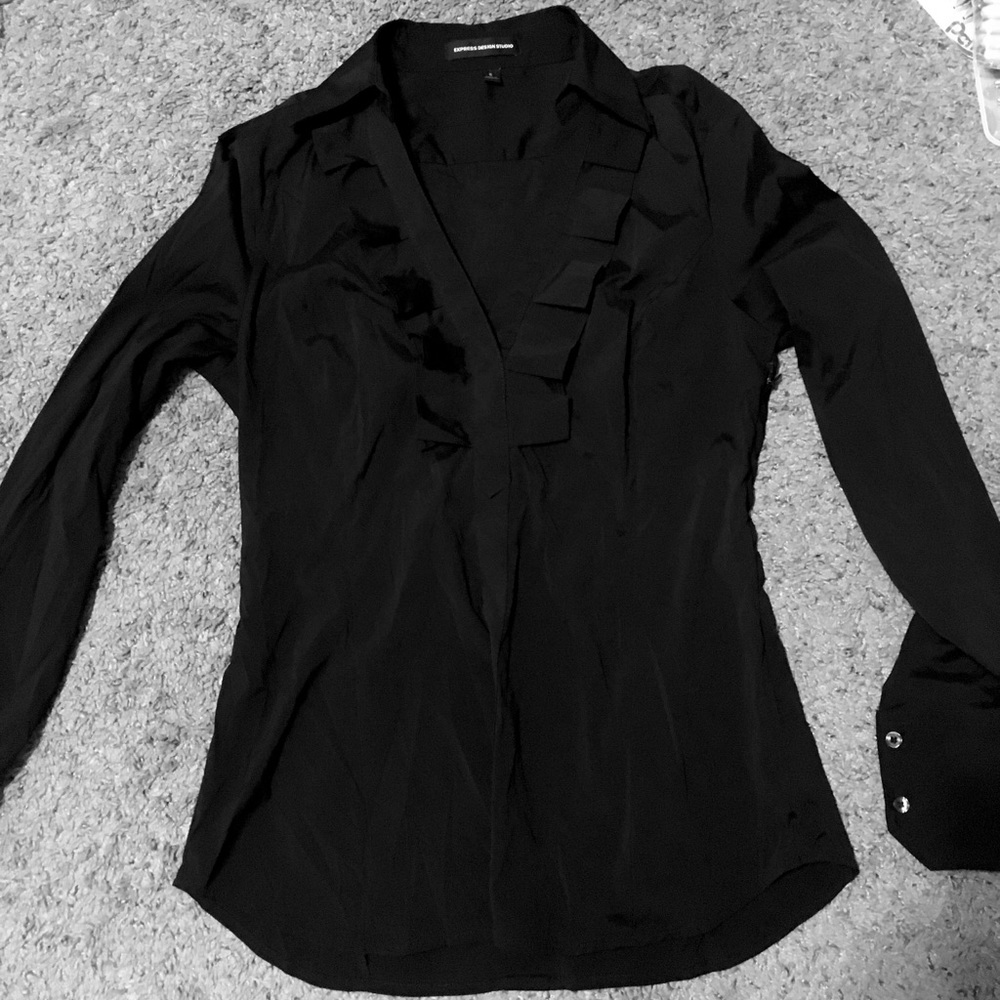 Formal Black Blouse
